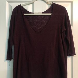 Urban Outfitters Maroon 3/4 Sleeve